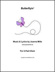 Butterflyin Two-Part choral sheet music cover Thumbnail